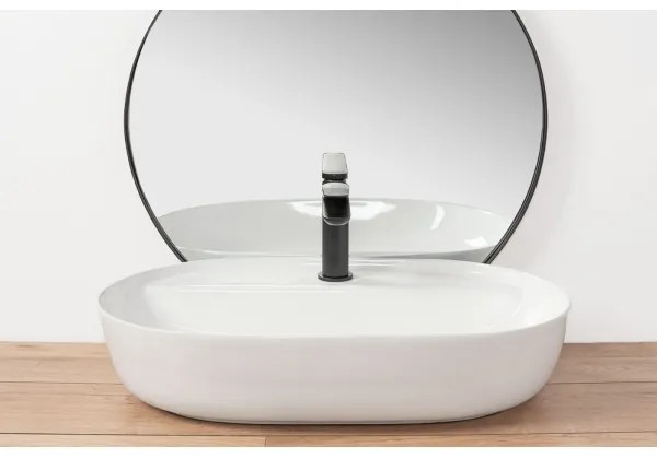REA-U7900 - Lavabo da appoggio AURA 40,5x60,5 cm ceramica/bianco lucido