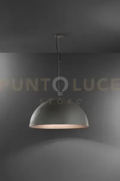 Steel sospensione in metallo grigio metallizzato e marrone metalliz...