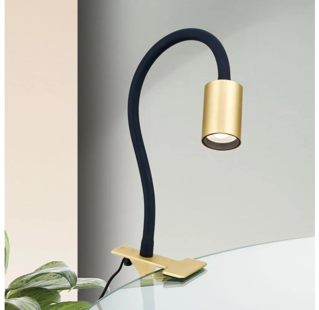 Orion Str 10-489 - LED Flessibile lampada da tavolo con clip KURT LED/5W/230V oro