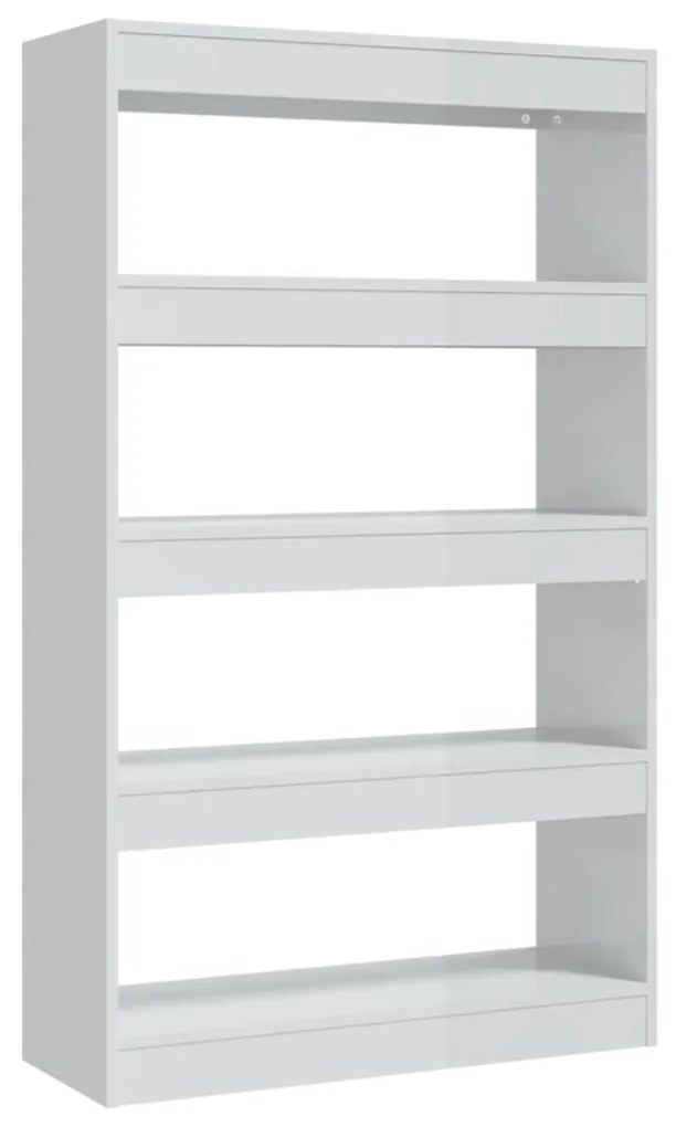 Libreria/Divisorio Bianco Lucido 80x30x135 cm in Truciolato