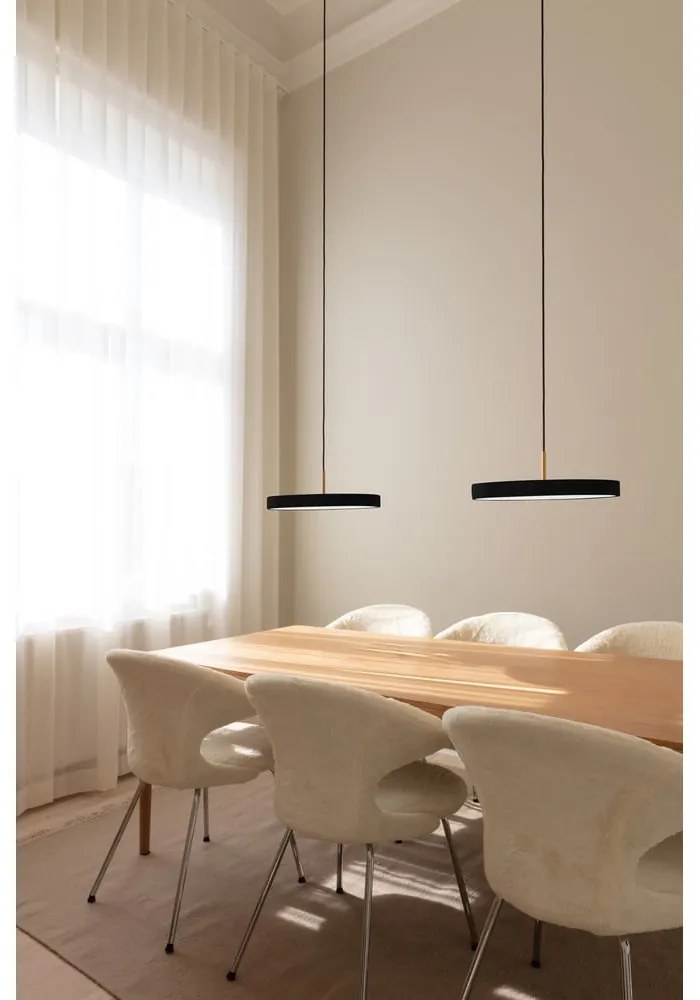 Apparecchio a sospensione dimmerabile a LED nero con paralume in metallo ø 43 cm Asteria Plus Medium - UMAGE