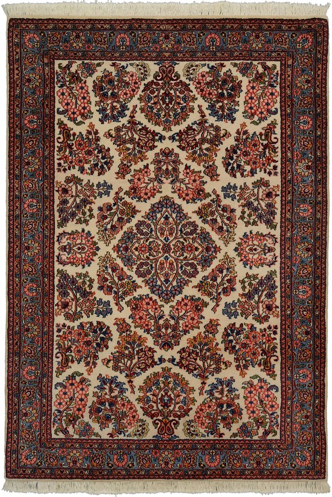 Sarouk Tappeto orientale 130x190 Beige (Indian) Annodato A Mano