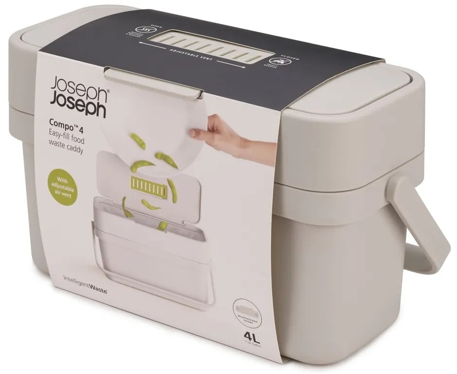 Contenitore per rifiuti compostabili bianco da 4 L Compo - Joseph Joseph