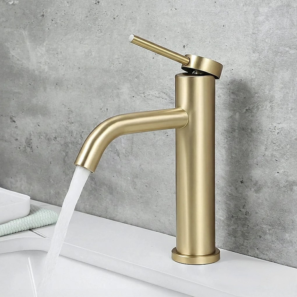 Rubinetto da lavabo Rea CLIF GOLD BRUSH