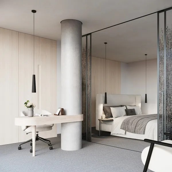 Sollux SL.1355 - Lampadario a sospensione con filo ELECTRA 1xGU10/10W/230V calcestruzzo/nero