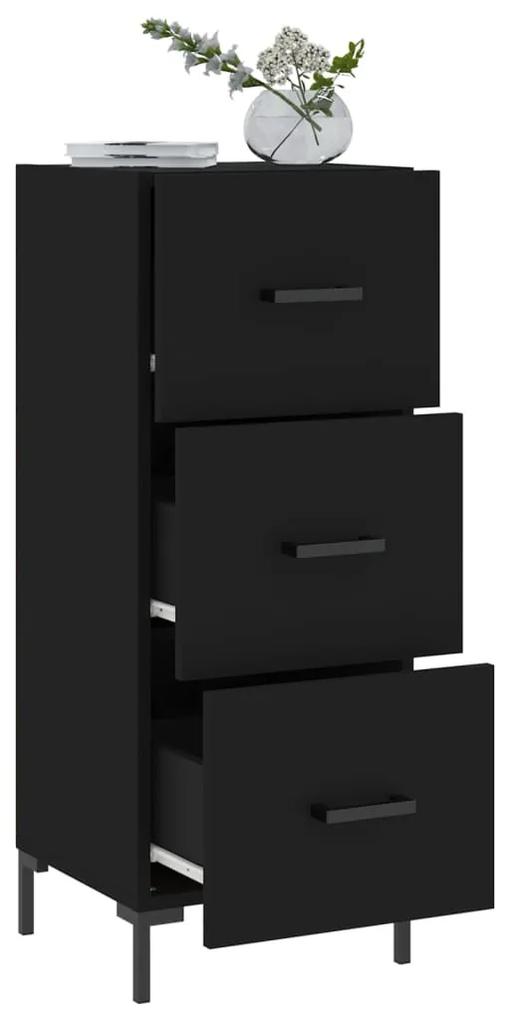 Credenza nero 34,5x34x90 cm in legno multistrato