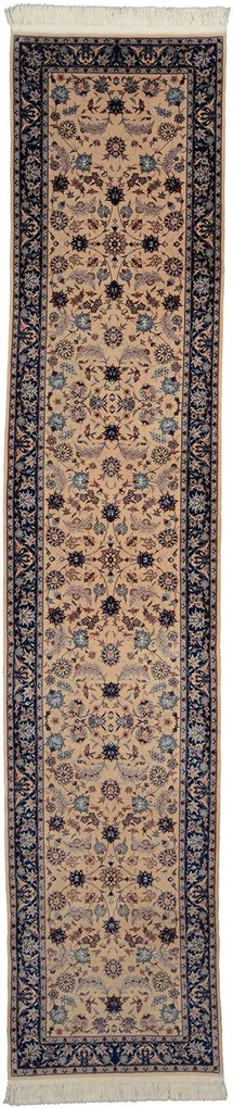 Isfahan Tappeto 80 x 370 Beige (Cina) Annodato A Mano