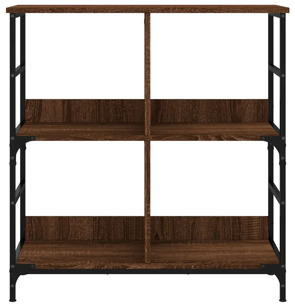 Libreria rovere marrone 78,5x33x82 cm in legno multistrato