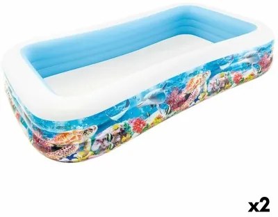 Piscina Gonfiabile per Bambini Intex Tropicale 1020 L 305 x 56 x 183 cm (2 Unità)