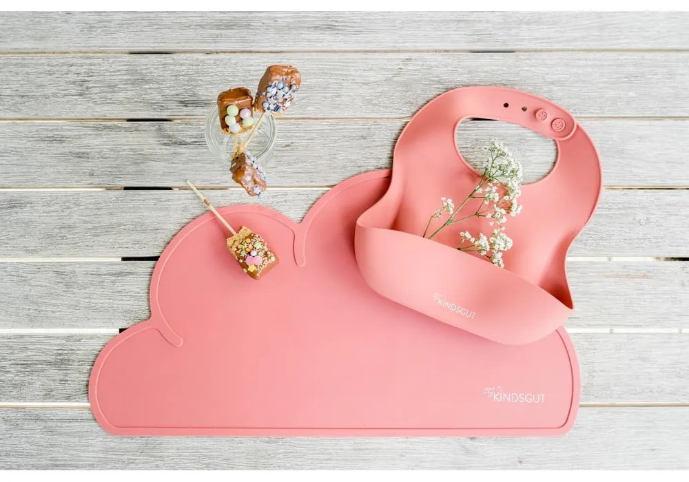 Tovaglietta in silicone rosa scuro Cloud, 49 x 27 cm - Kindsgut