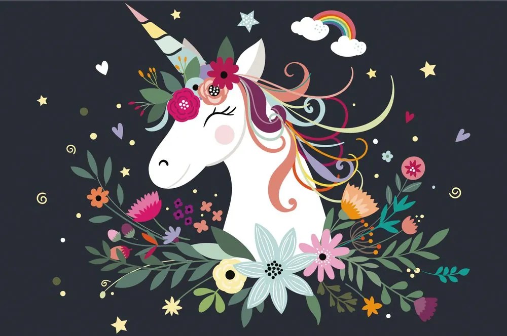 Carta da parati autoadesiva – Dolce unicorno
