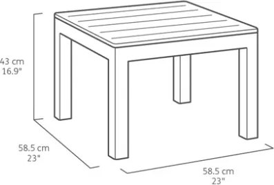 Set Salotto Da Giardino In Resina 2 Poltrone Divano E Tavolino Marie Keter Antracite
