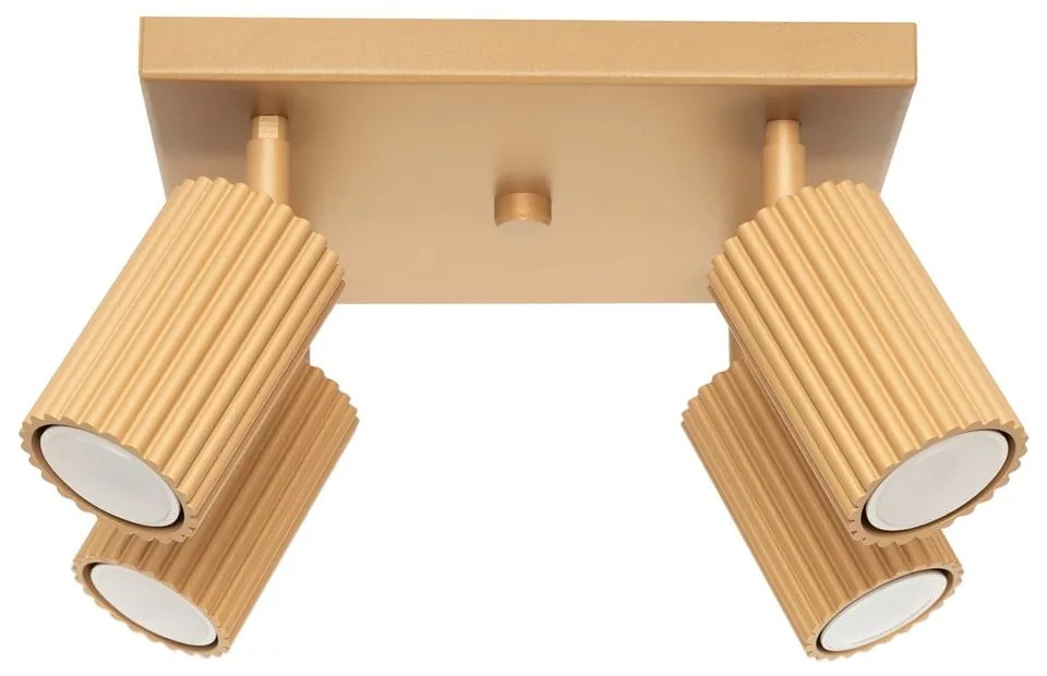 Faretto dorato 25x25 cm Gleam – Sollux