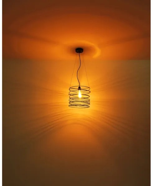 Globo 15640H - Lampada a sospensione su cavo TILLY 1xE27/60W/230V nera