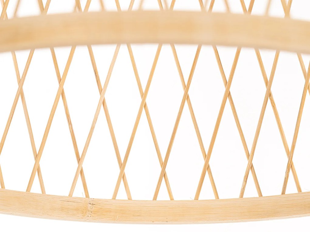Lampada a sospensione da esterno rustica in rattan 40x55 cm - Calamus