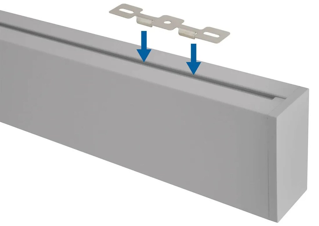 Plafoniera Lineare Alluminio da soffitto per Striscia LED 1 e 2 metri Variante Lunghezza 1 Metro