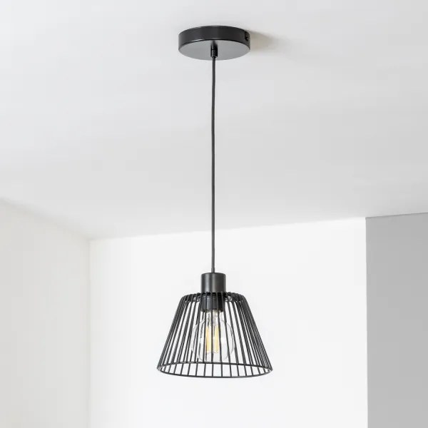 Brilagi - Lampadario LED a sospensione su cavo CERIA WIRE 1xE27/40W/230V Ø 21 cm nero