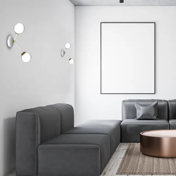 Applique JOY 2xE14/40W/230V bianca/oro