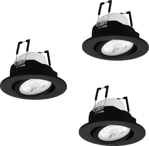 Eglo 902287 - Set di 3 plafoniere LED RGBW dimmerabili SALICETO-Z LED/4,7W/230V nero