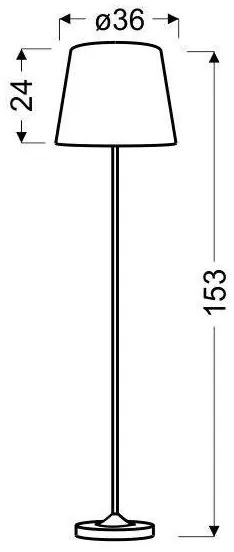 Lampada con piedistallo SEGIN 1xE27/60W/230V grigio/cromo lucido