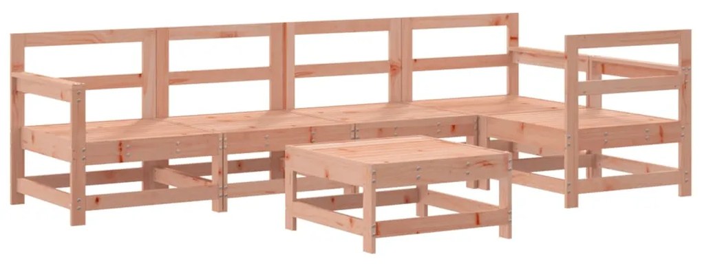 Set divani giardino 6 pz con cuscini legno massello di douglas