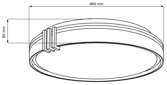 Plafoniera LED dimmerabile da bagno ARLETTA LED/72W/230V IP44 + +TC