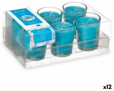 Set di Candele Profumate 16 x 6,5 x 11 cm (12 Unità) Bicchiere Oceano