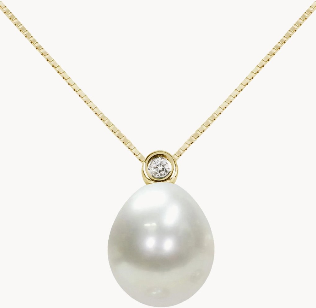 Collana in oro giallo fatta a mano Poem