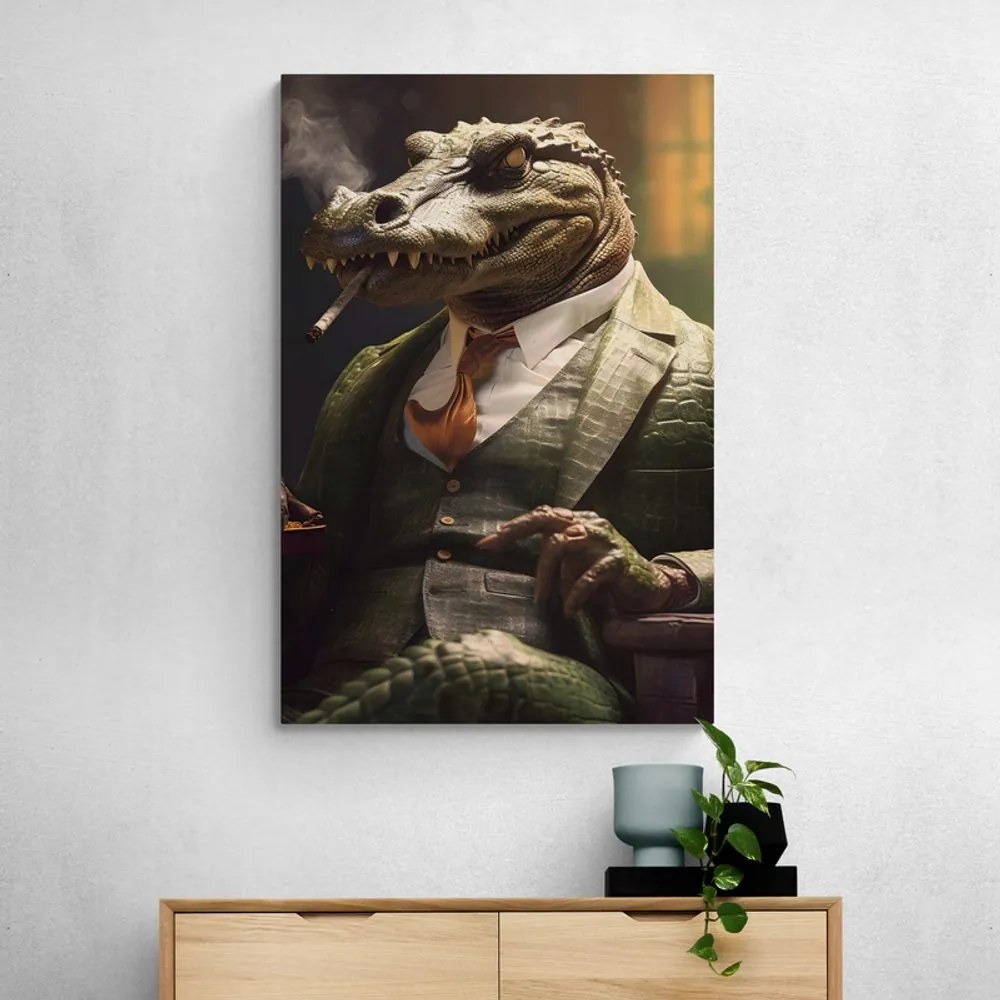 Quadro su tela – Gangster animale coccodrillo