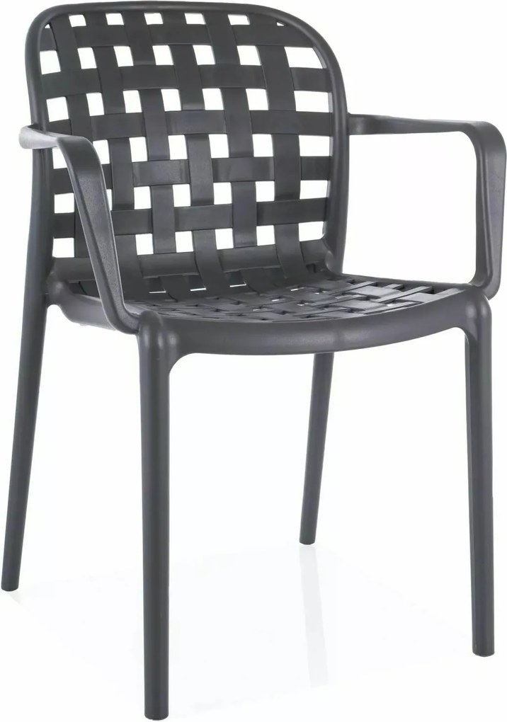 Sedia Strip II in polipropilene grigio – 58x42x83 cm