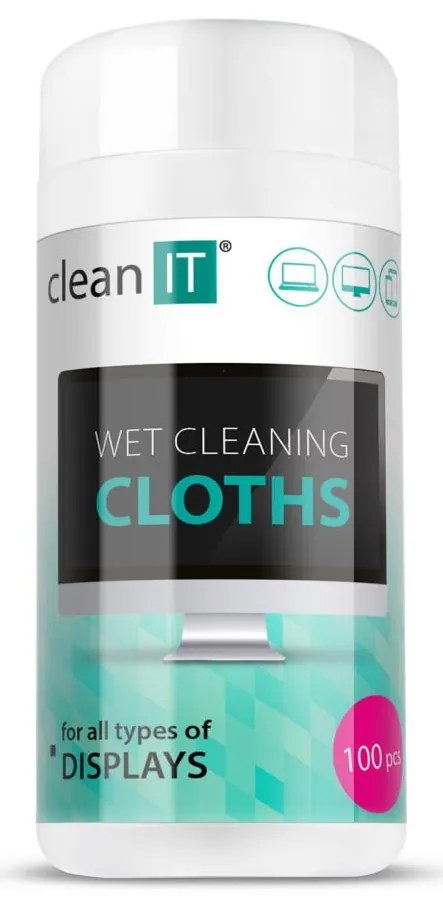 CLEAN IT CL-141 - Panni umidi per la pulizia dello schermo 100 pz.