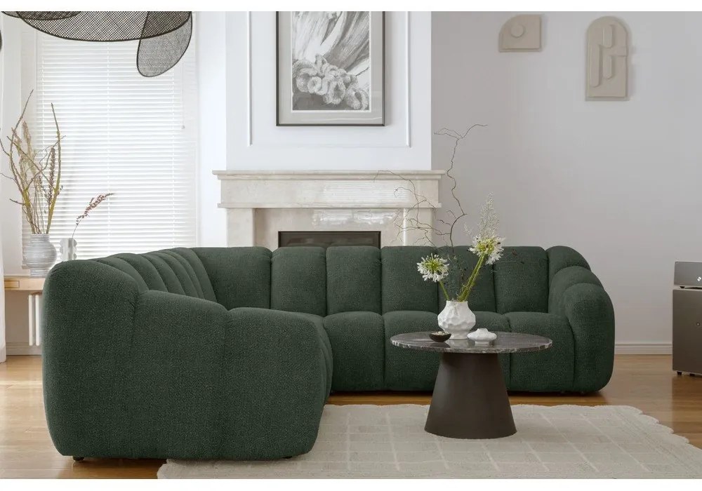 Divano angolare verde scuro Shell – Miuform