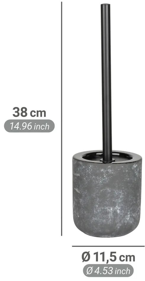 Scopino WC grigio in ceramica Sacile – Wenko