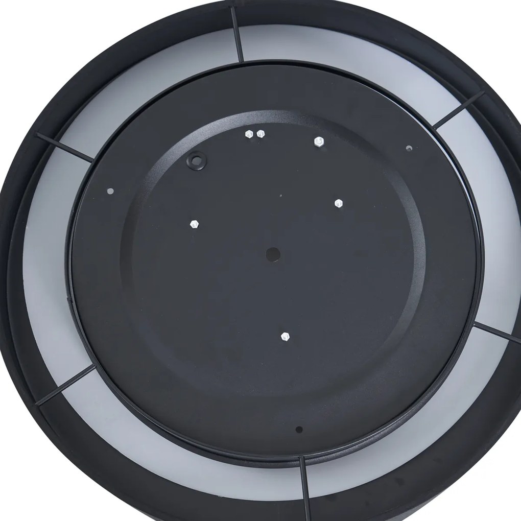 Plafoniera moderna nera trasparente 40cm incl. LED dimmerabile a 3 livelli - Sue