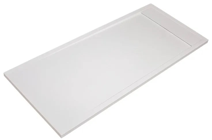 Piatto doccia SENSEA in resina Neo bianco L 70 x L 140 x H 3 cm opaco effetto pietra