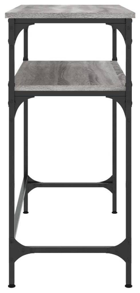 Tavolino consolle grigio sonoma 75x35,5x75 cm legno multistrato