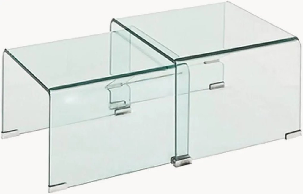 Set di 2 tavolini da salotto Leslie