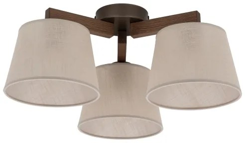 Brilagi - Lampadario a plafone LATTE 3xE27/15W/230V pino/beige