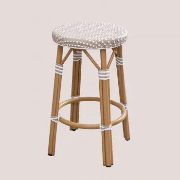 Sgabello alto da giardino in rattan sintetico (65,5 cm) Alisa Bistro - Sklum