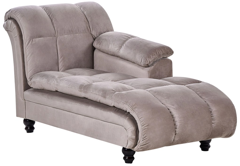 Chaise longue grigio talpa sinistra LORMONT Beliani
