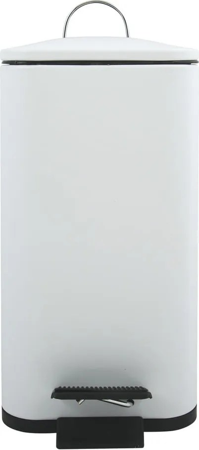 Cestino per la spazzatura bianco opaco in acciaio con pedale 5 l Erik – Spirella