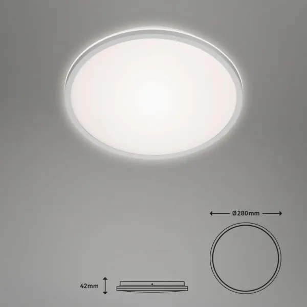 Briloner 3046-014 - Plafoniera LED LED/15W/230V 4000K diametro 28 cm argento