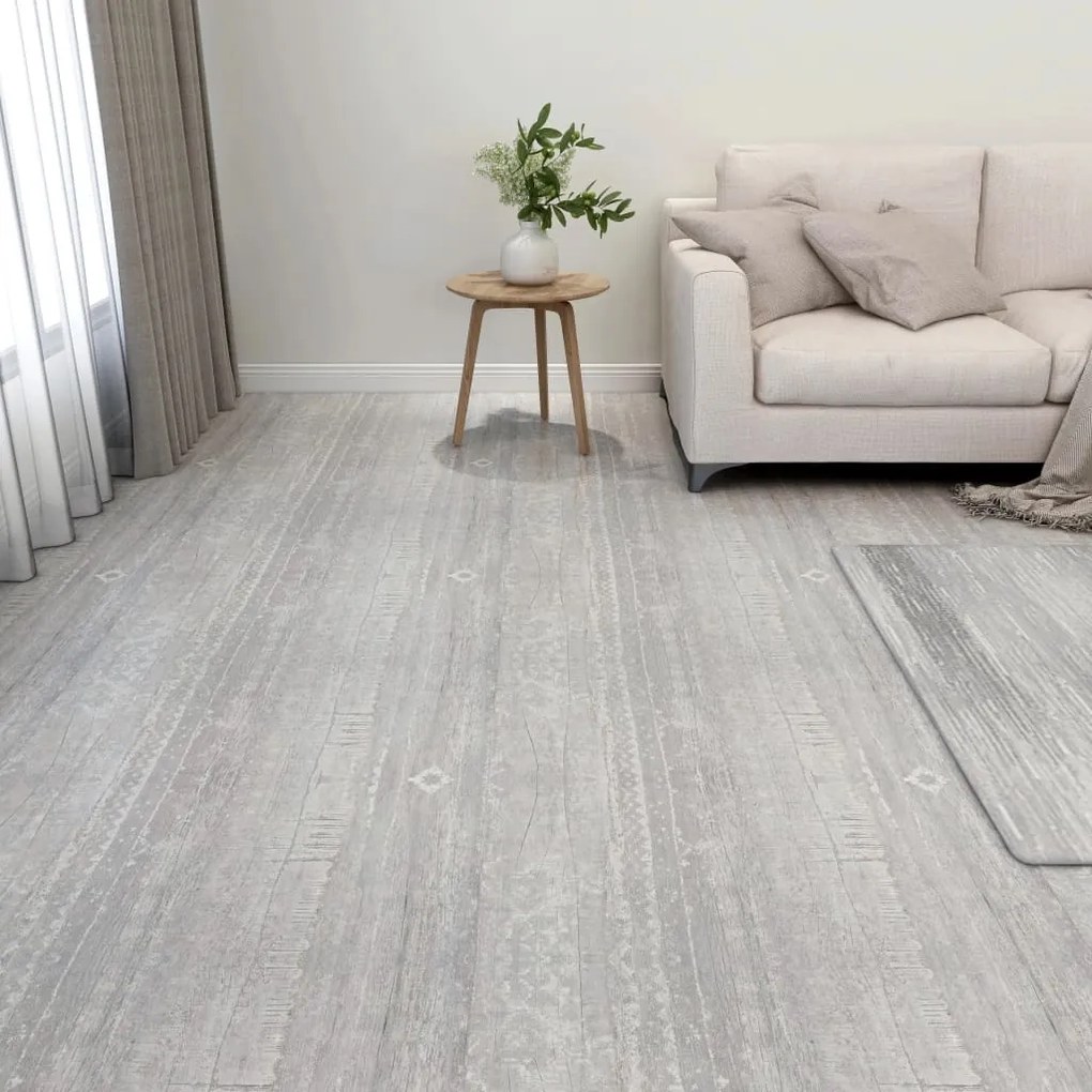 Listoni Per Pavimenti Autoadesivi 20 Pz İn Pvc 1,86 M² Grigi /