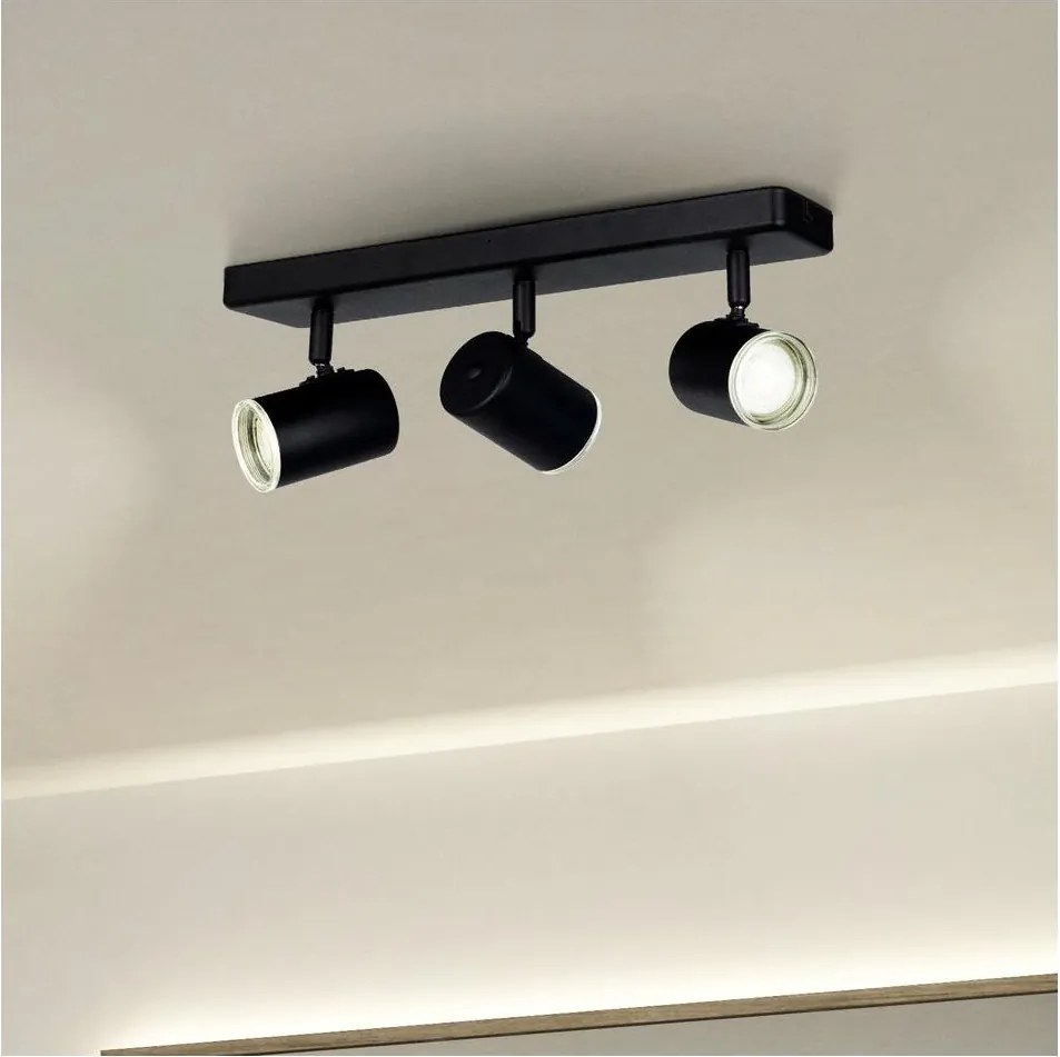 Eglo 901966 - Faretto da bagno CONSUMA 3xGU10/5W/230V IP44 nero