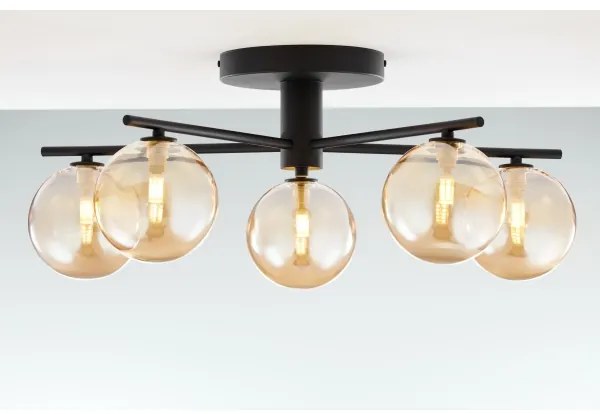 Jupiter 2047 - Lampadario a plafone PRATO 5xG9/10W/230V nero/beige