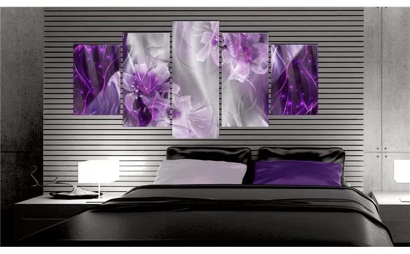 Quadri su vetro acrilico  Purple Utopia [Glass]  Colore Grigio, Dimensioni e Misure 100x50