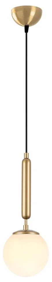 Lampadario dorato con paralume in vetro ø 15 cm King – Opviq lights