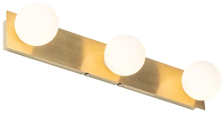 Lampada da parete moderna oro 48 cm IP44 3 luci - Cederic