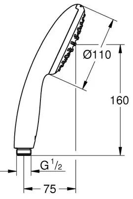 GROHE 27940001 - Doccetta VITALIO START 110, cromo lucido