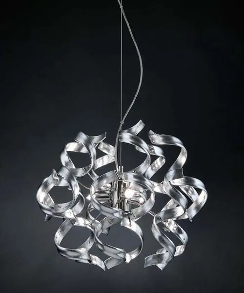 Sospensione 3 luci  - cromo -   206.140-  Collezione  Astro - Metal Lux Arancione